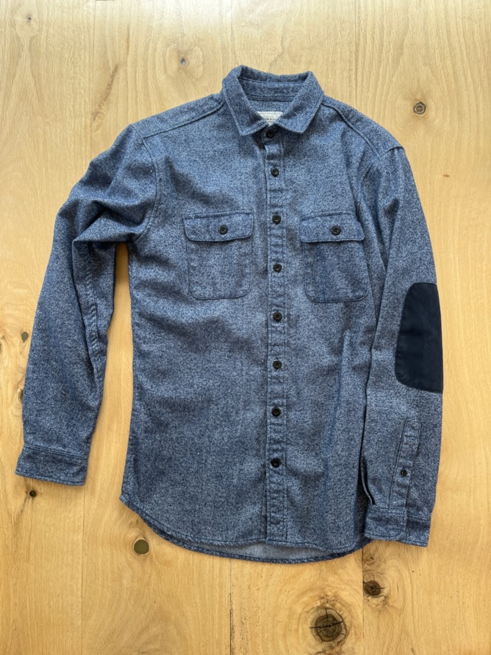 Frank & Oak Thick Blue Flannel Shirt